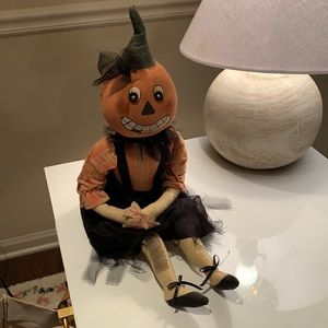 Pumpkin Girl Halloween Decor
